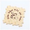 Puzzle kaart vineerist personaalse graveeringuga
