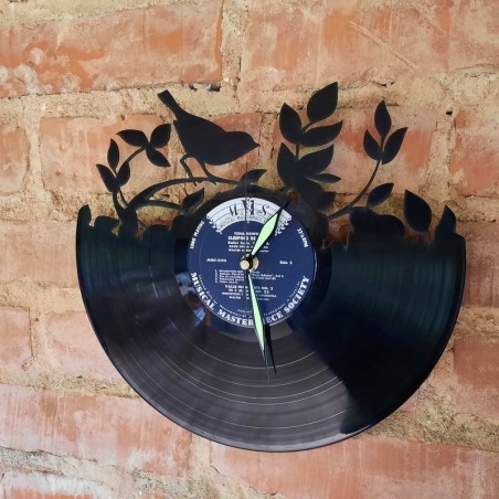 Vinyl disc clock rannekello